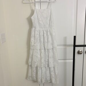 Elegant White Tiered Dress